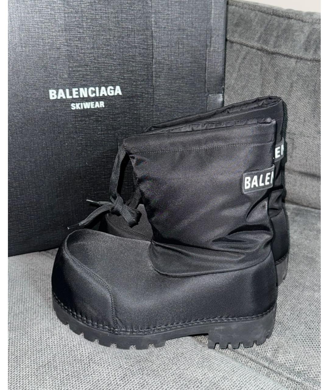 BALENCIAGA Черные текстильные ботинки, фото 2