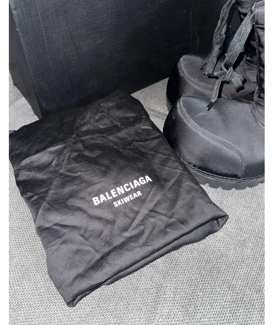 BALENCIAGA Черные текстильные ботинки, фото 3