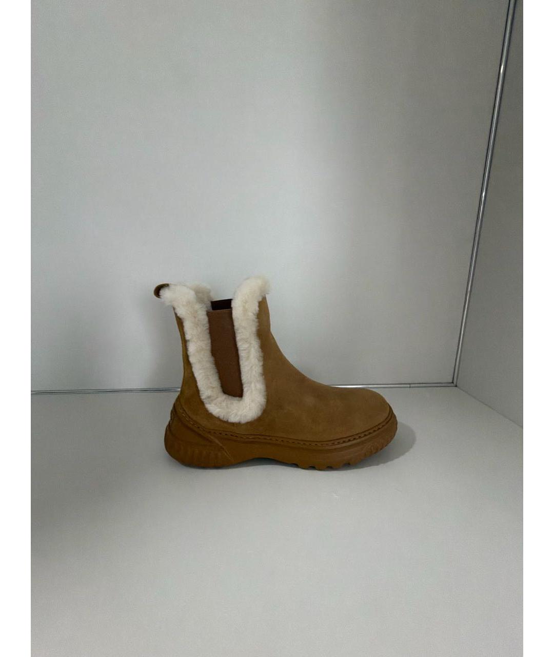 CHRISTIAN DIOR Коричневые замшевые ботинки, фото 7