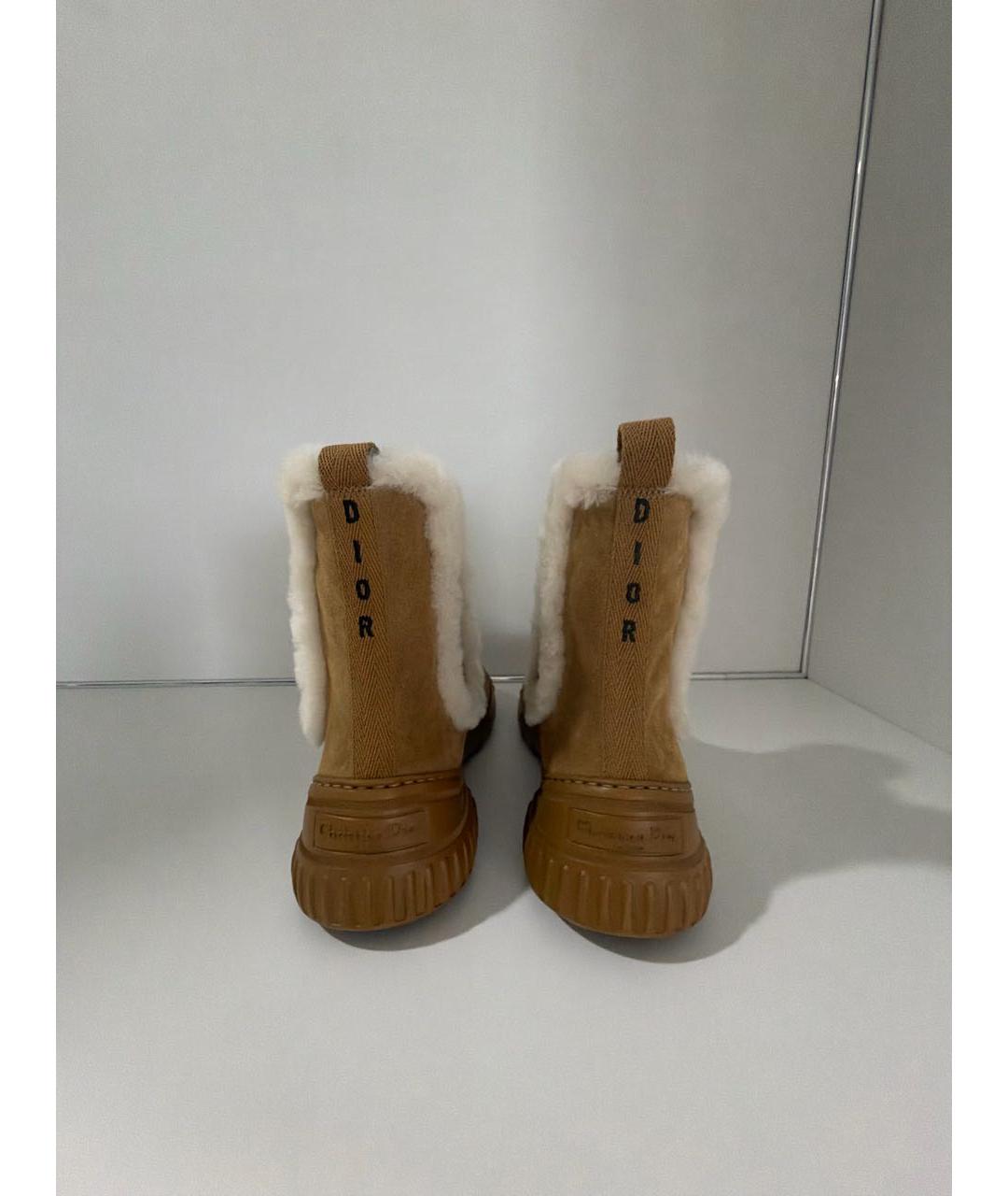 CHRISTIAN DIOR Коричневые замшевые ботинки, фото 4