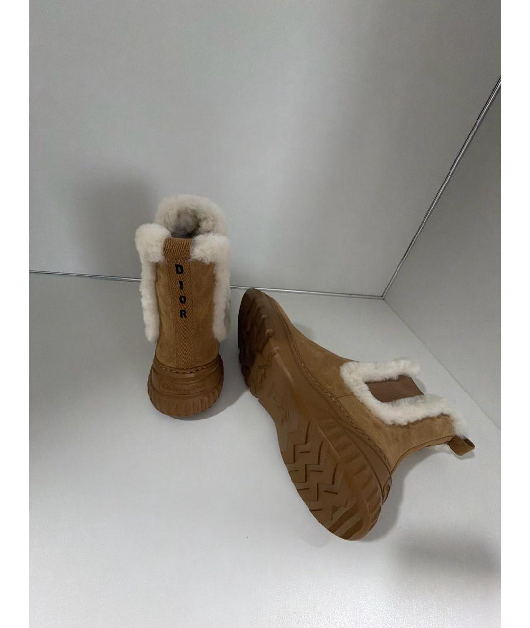 CHRISTIAN DIOR Коричневые замшевые ботинки, фото 5