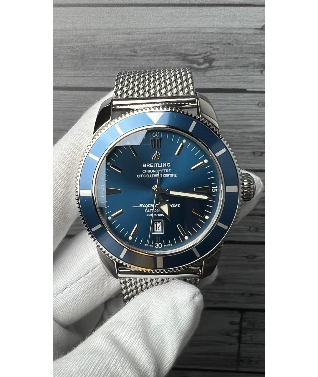 BREITLING Синие металлические часы, фото 4