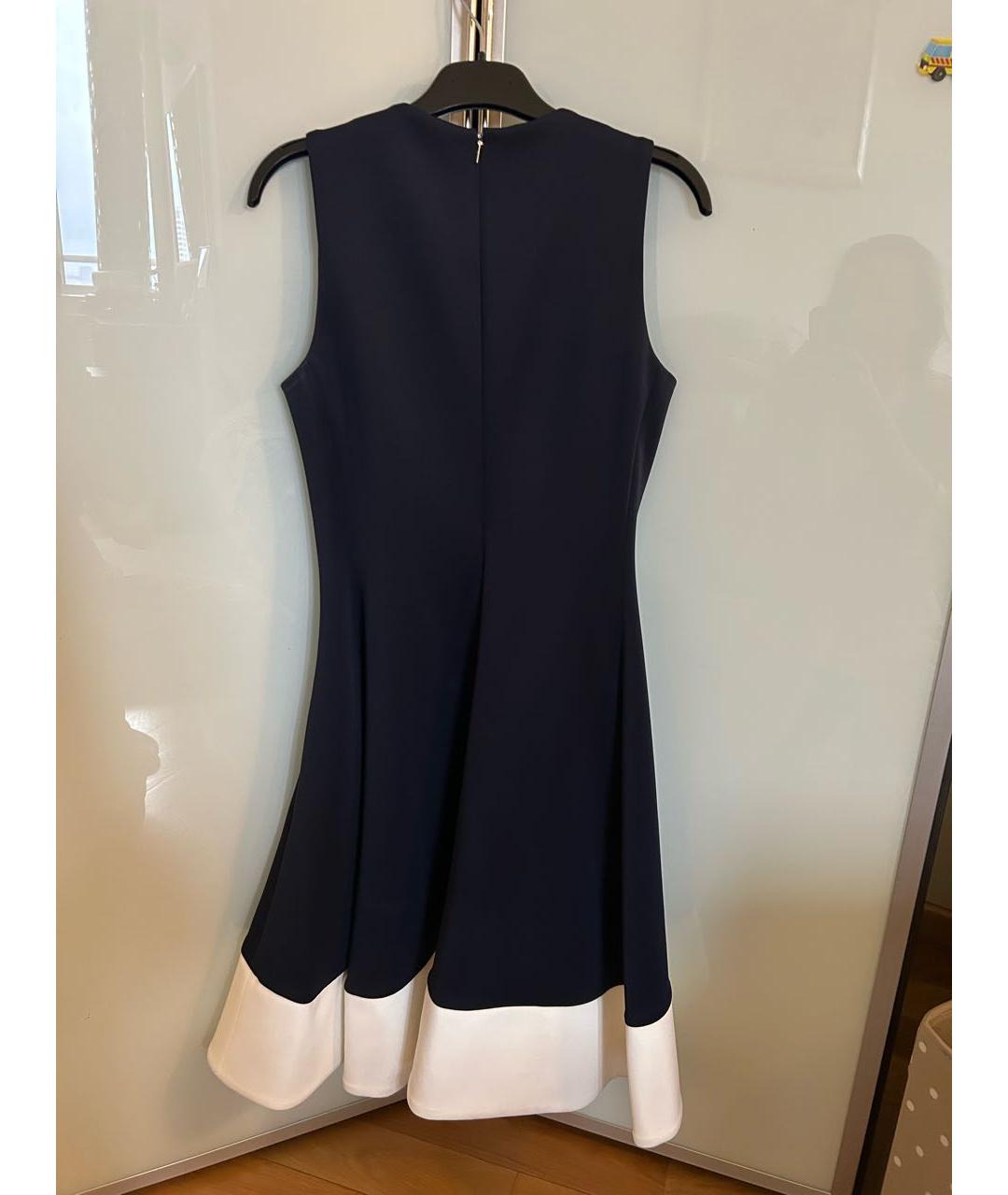 DKNY Темно-синее полиэстеровое коктейльное платье, фото 2