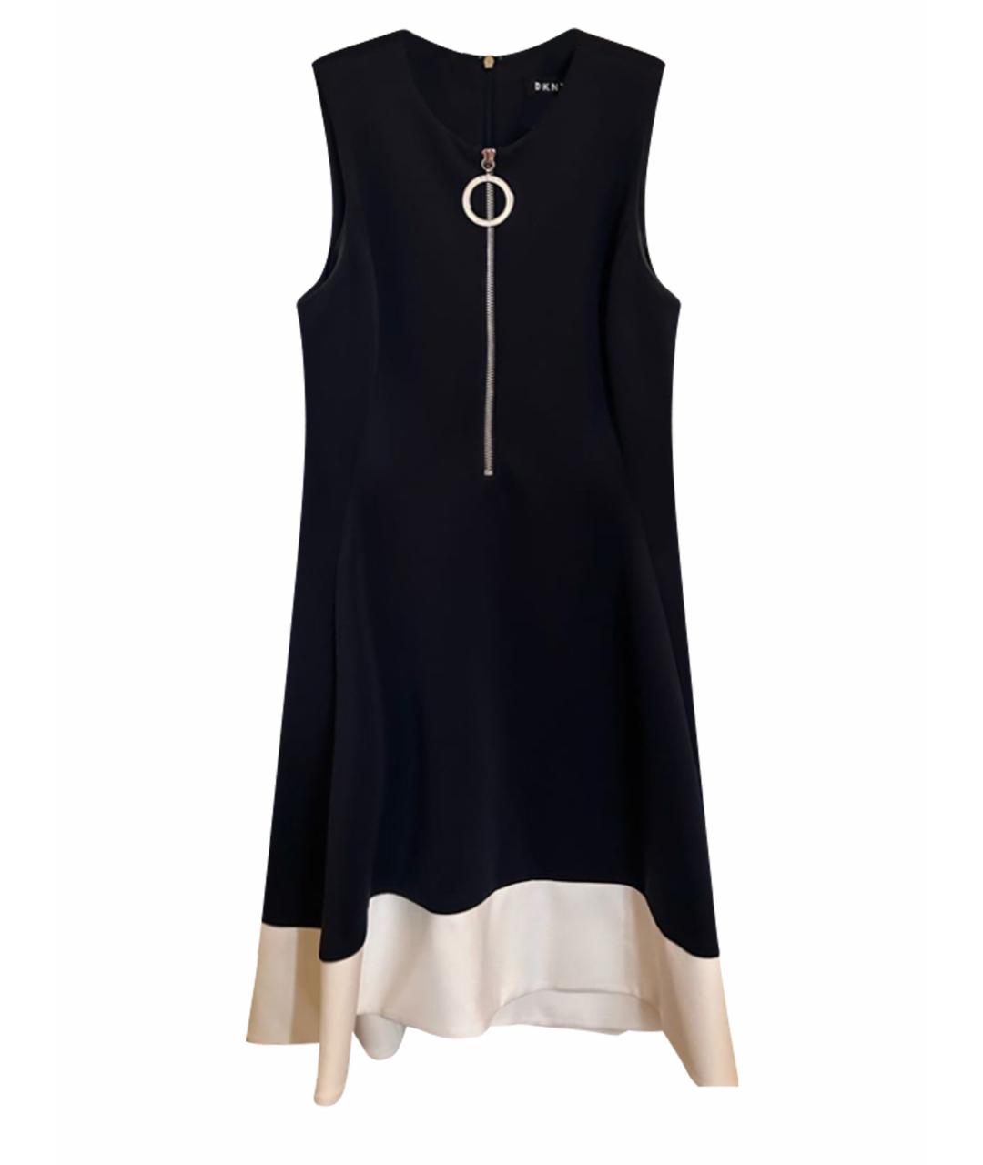 DKNY Темно-синее полиэстеровое коктейльное платье, фото 1