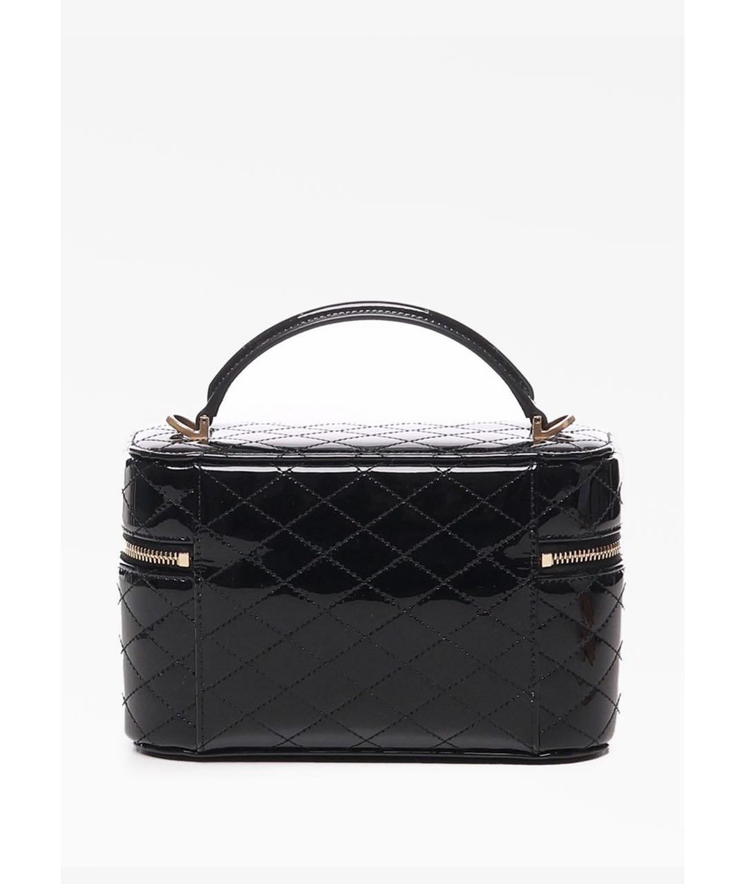 SAINT LAURENT Черная сумка с короткими ручками из лакированной кожи, фото 2