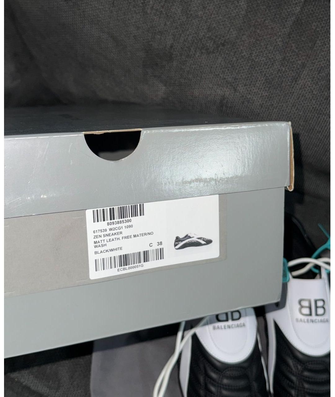 BALENCIAGA Черные кроссовки из искусственной кожи, фото 5