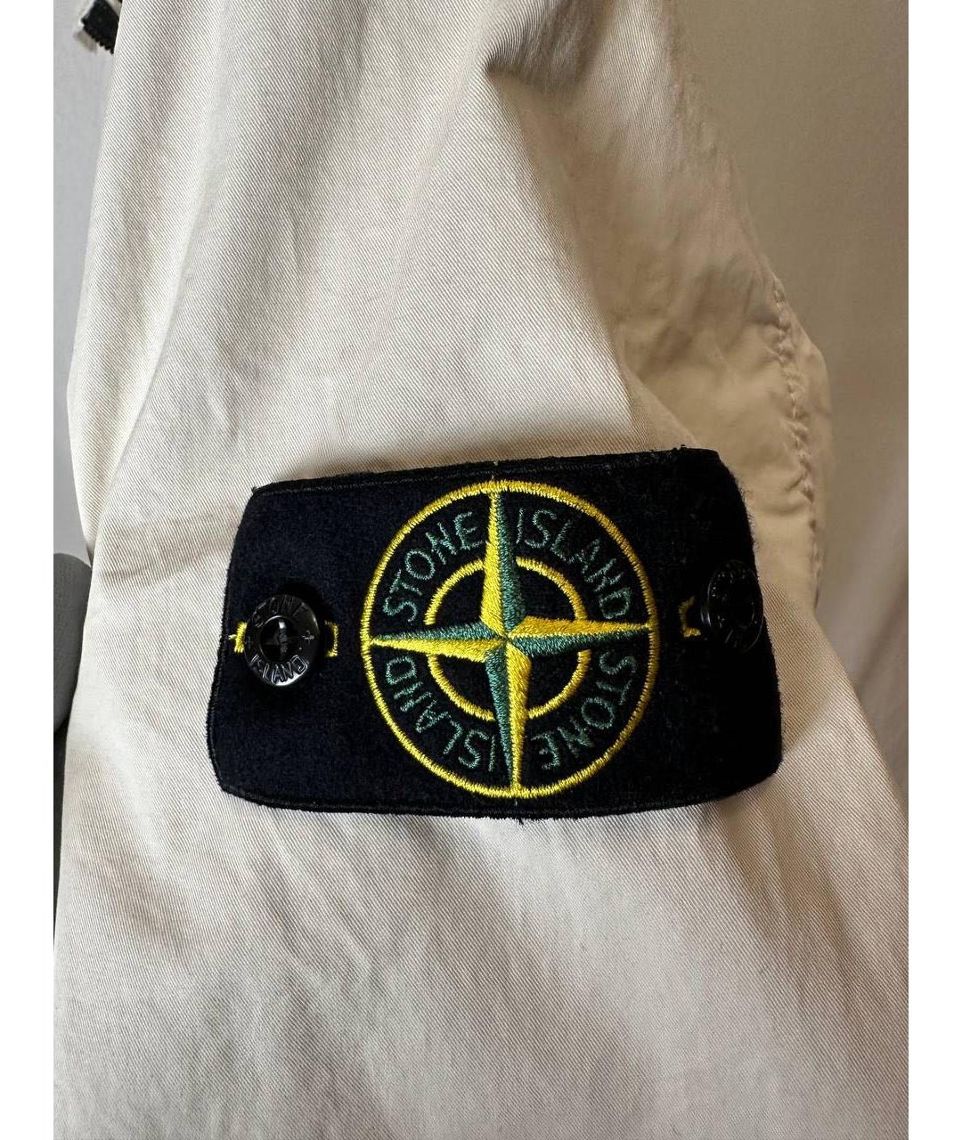 STONE ISLAND Бежевая хлопковая куртка, фото 4