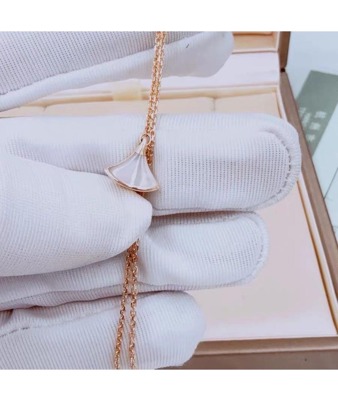 BVLGARI Белый браслет из розового золота, фото 5