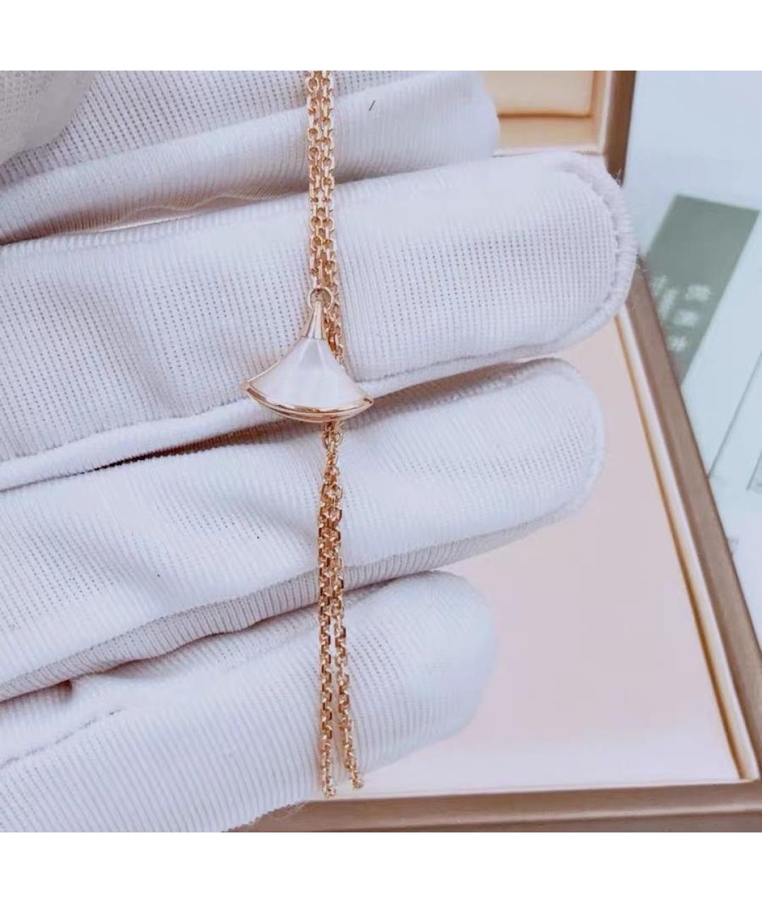 BVLGARI Белый браслет из розового золота, фото 2