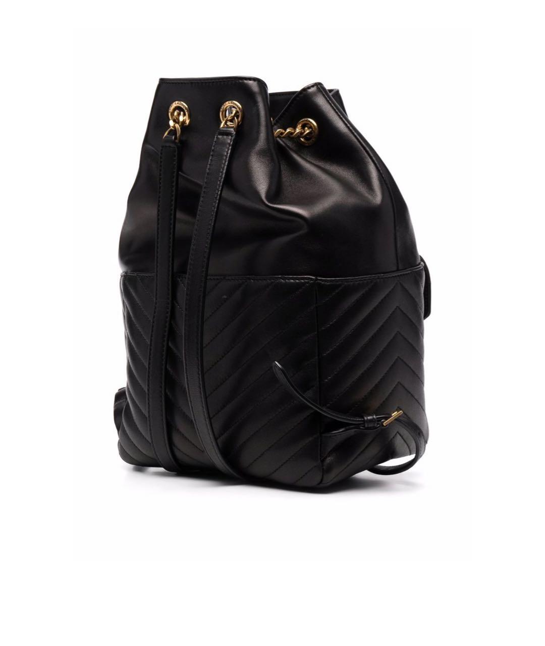 SAINT LAURENT Черный кожаный рюкзак, фото 3