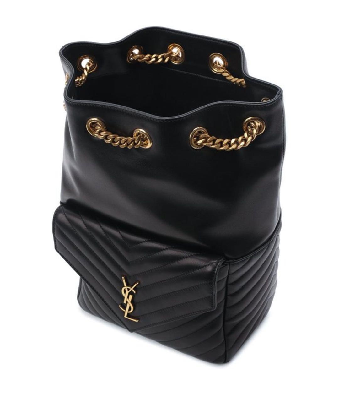 SAINT LAURENT Черный кожаный рюкзак, фото 4