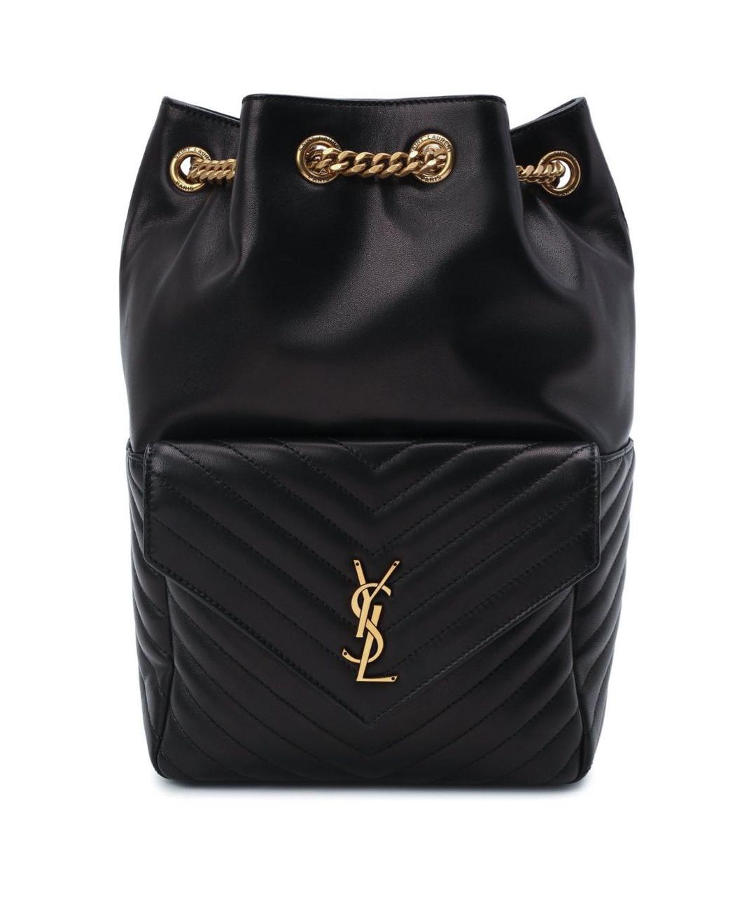 SAINT LAURENT Черный кожаный рюкзак, фото 7
