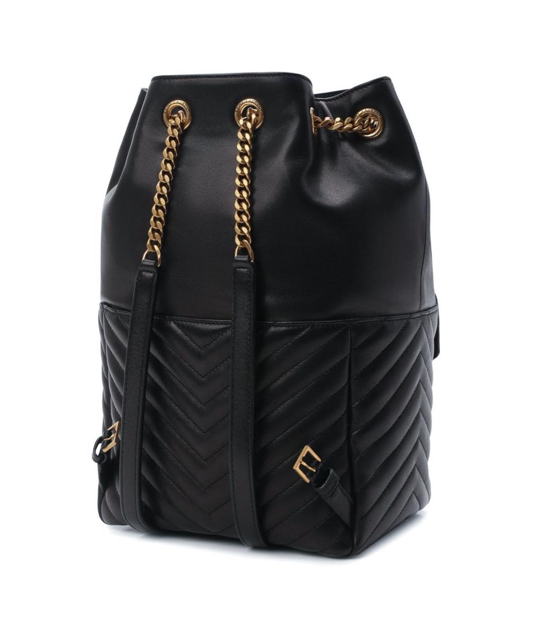 SAINT LAURENT Черный кожаный рюкзак, фото 6