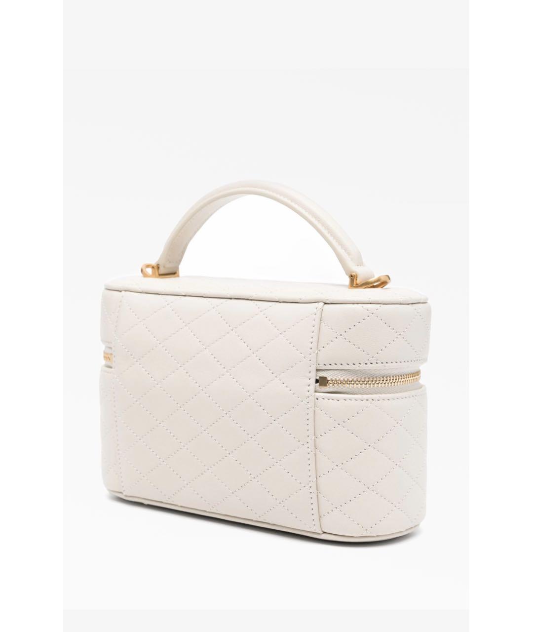 SAINT LAURENT Бежевая кожаная сумка через плечо, фото 3