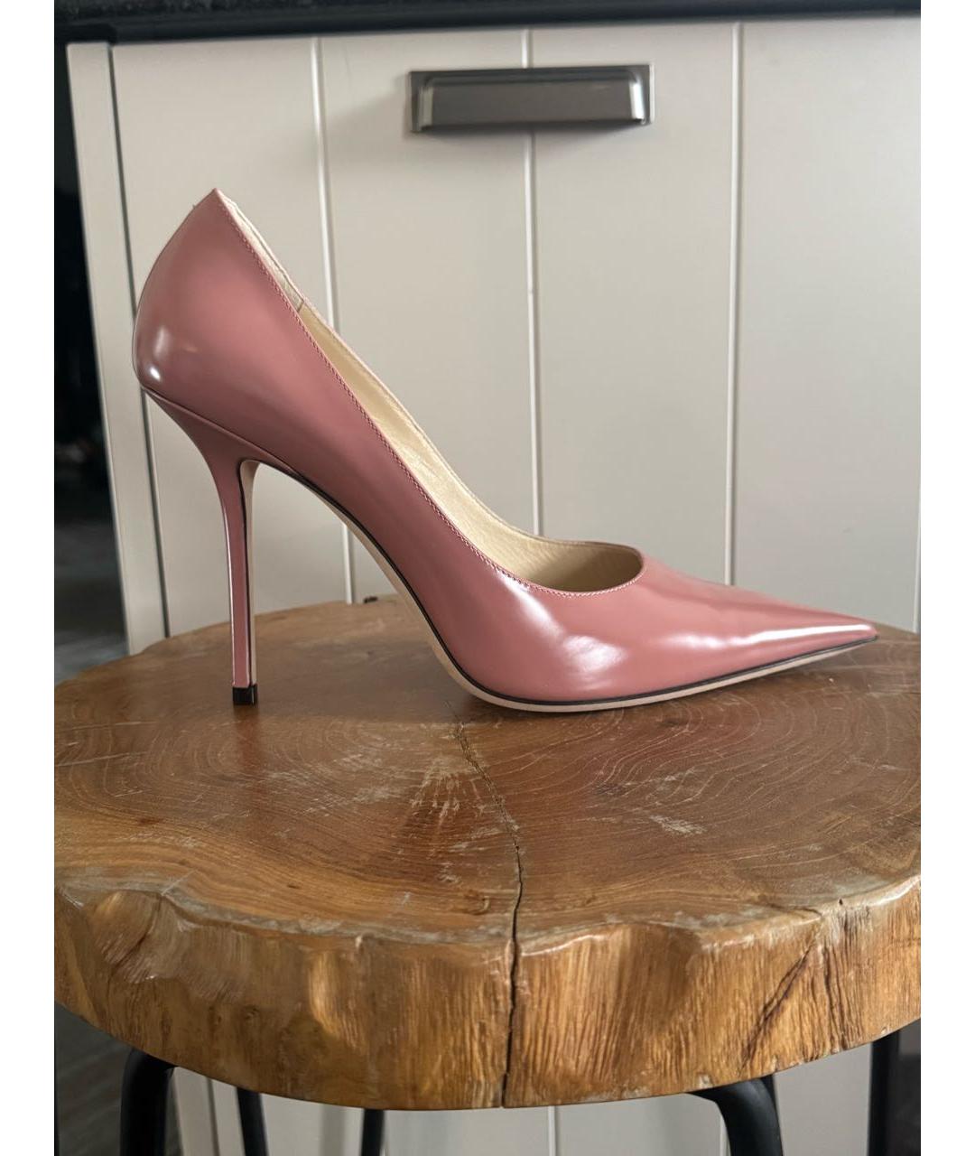 JIMMY CHOO Розовые туфли из лакированной кожи, фото 5