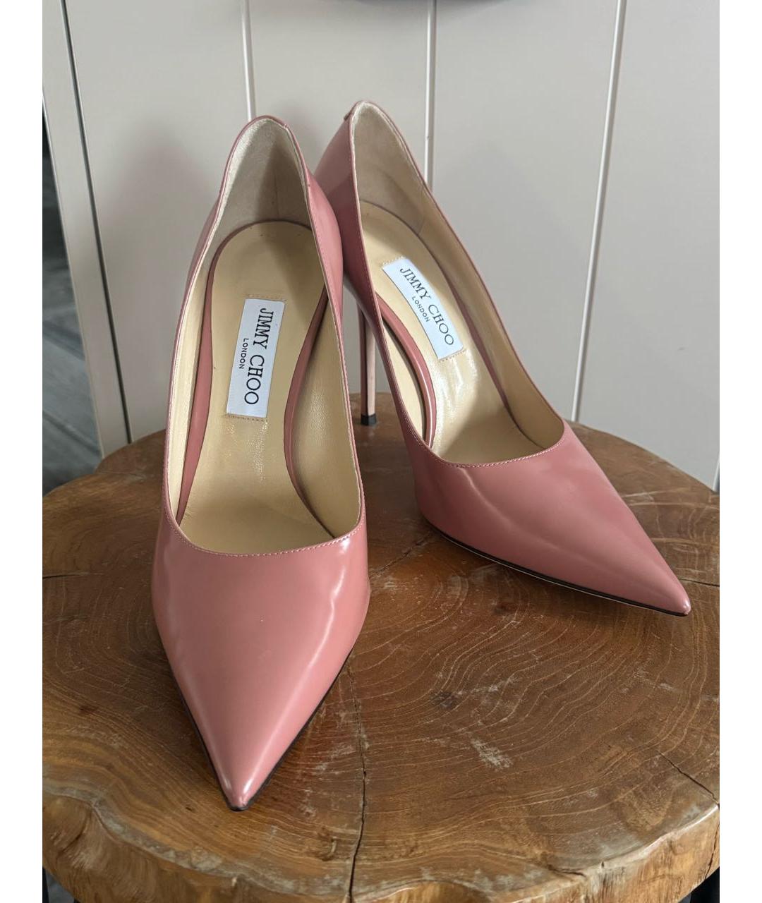 JIMMY CHOO Розовые туфли из лакированной кожи, фото 2