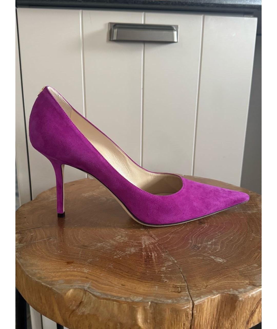 JIMMY CHOO Фиолетовые замшевые туфли, фото 5