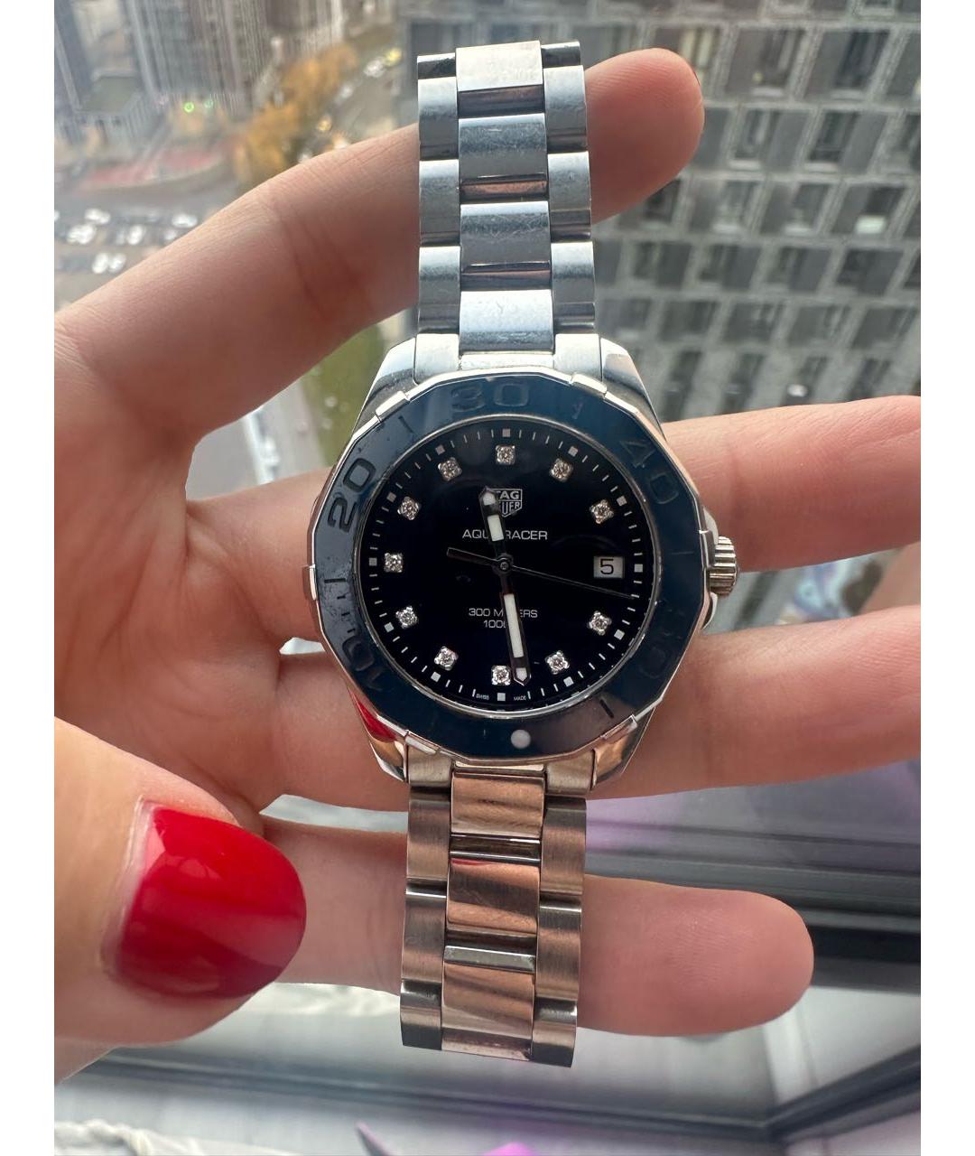 TAG HEUER Серебряные часы, фото 4