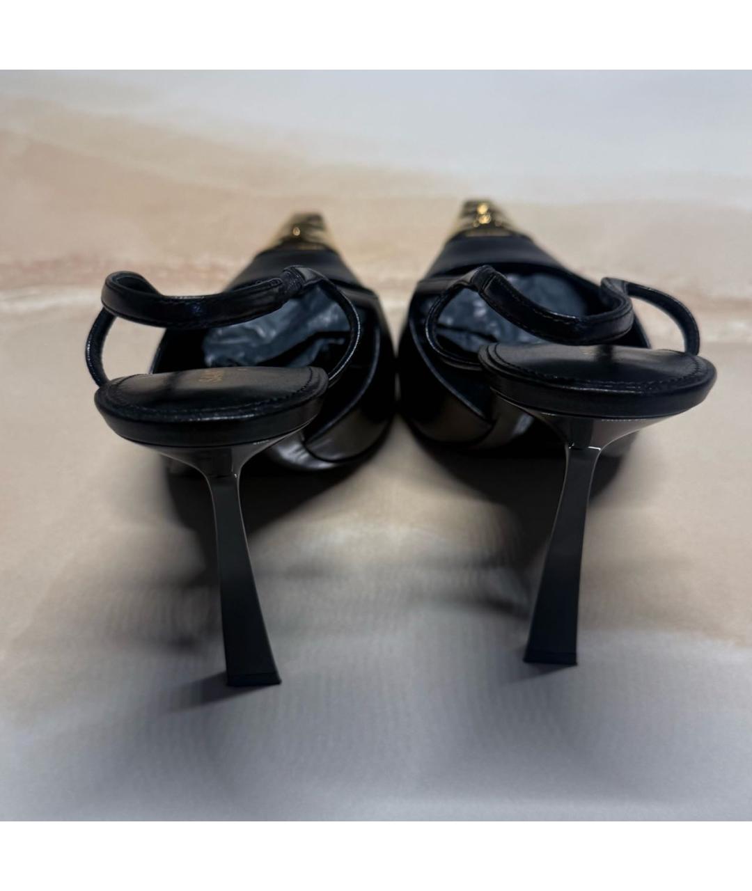 SAINT LAURENT Черные кожаные туфли, фото 7