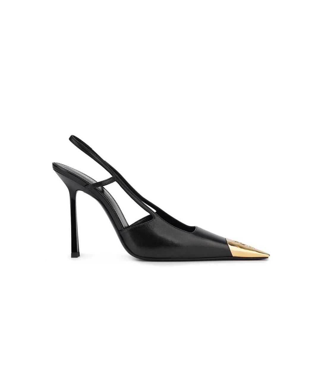 SAINT LAURENT Черные кожаные туфли, фото 8