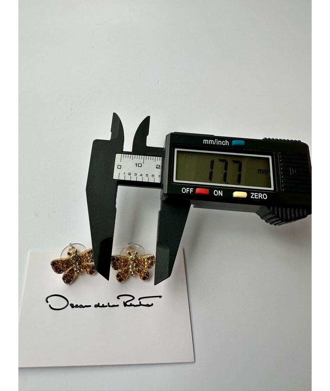 OSCAR DE LA RENTA Золотые латунные серьги, фото 4