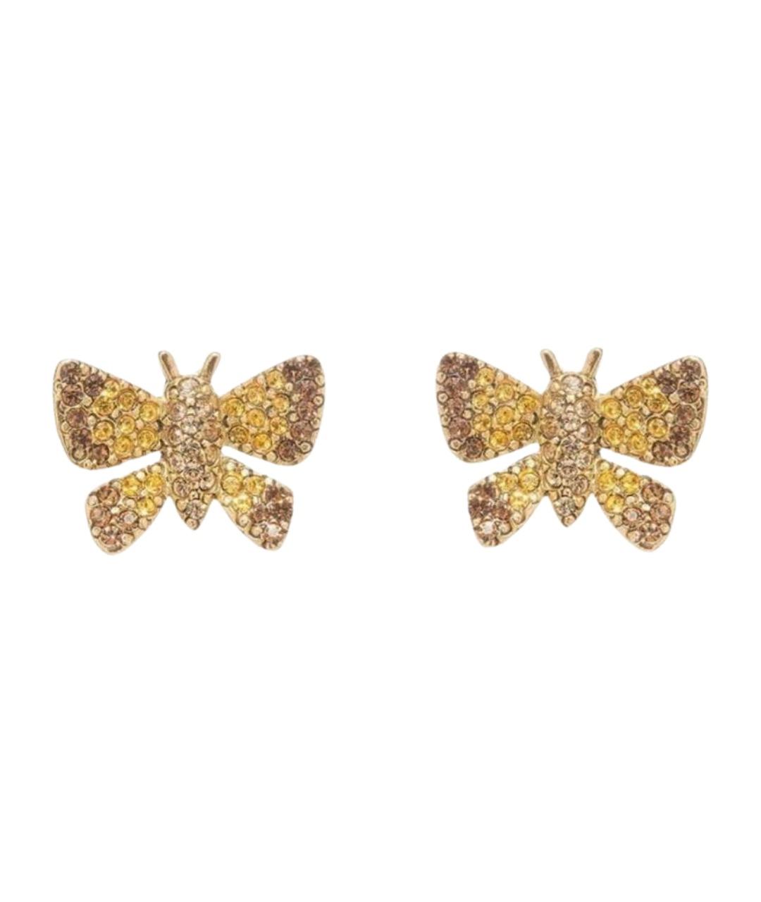 OSCAR DE LA RENTA Золотые латунные серьги, фото 1