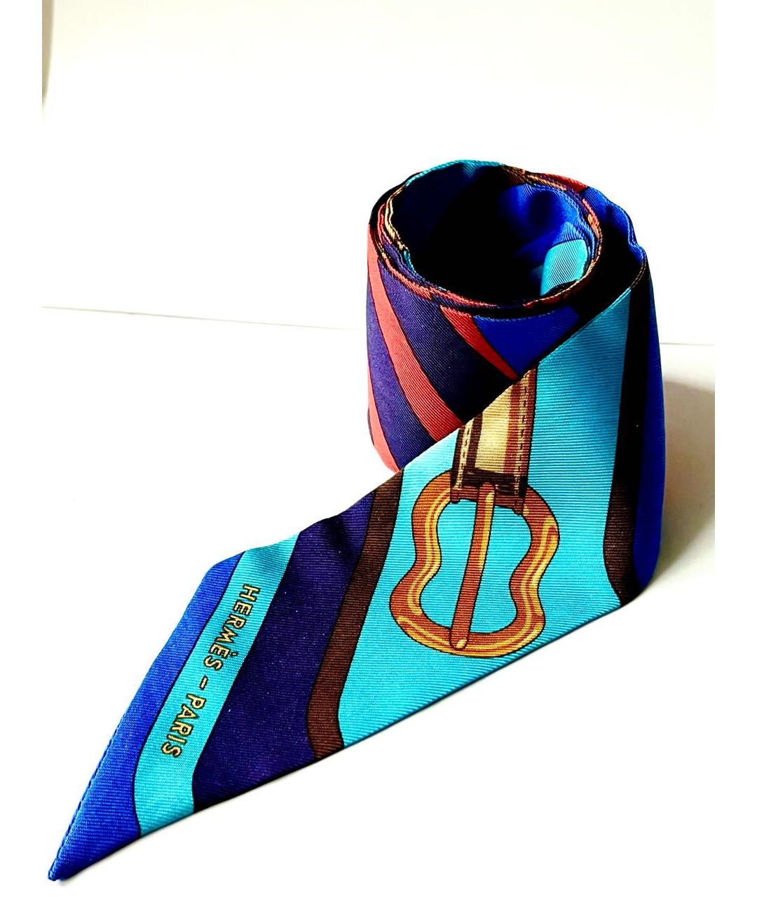 HERMES Мульти шелковый платок, фото 6