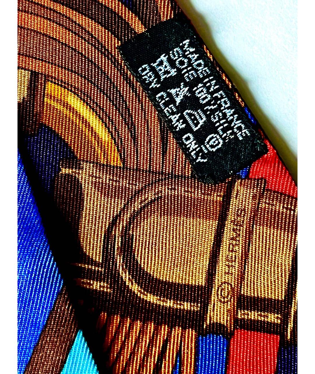 HERMES Мульти шелковый платок, фото 4