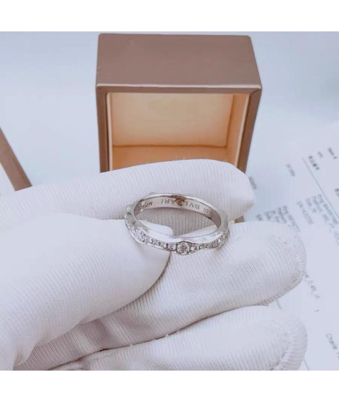 BVLGARI Серебряное платиновое кольцо, фото 6