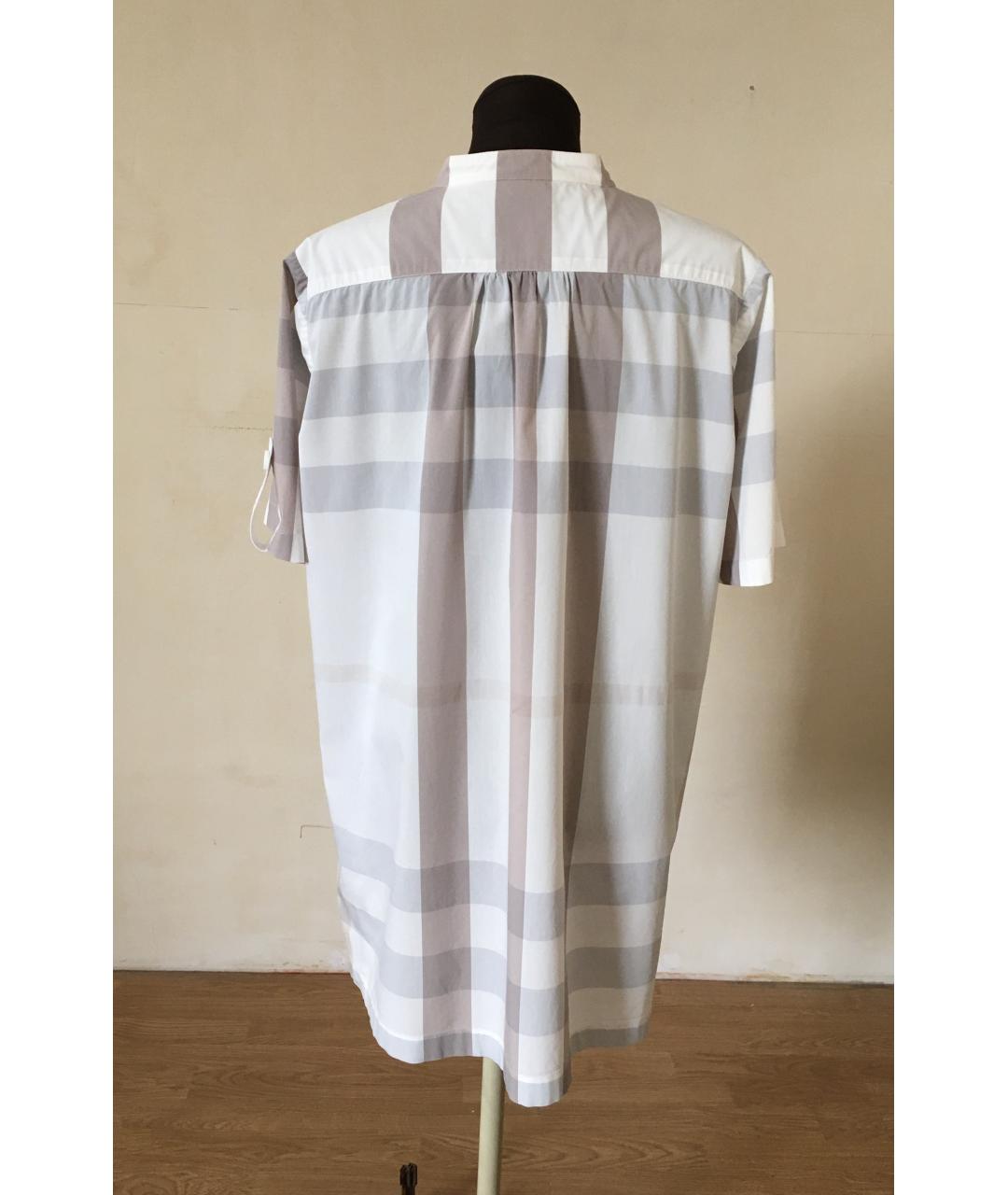 BURBERRY Серая хлопко-эластановая рубашка, фото 5