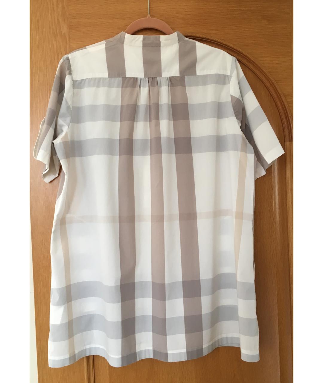 BURBERRY Серая хлопко-эластановая рубашка, фото 2