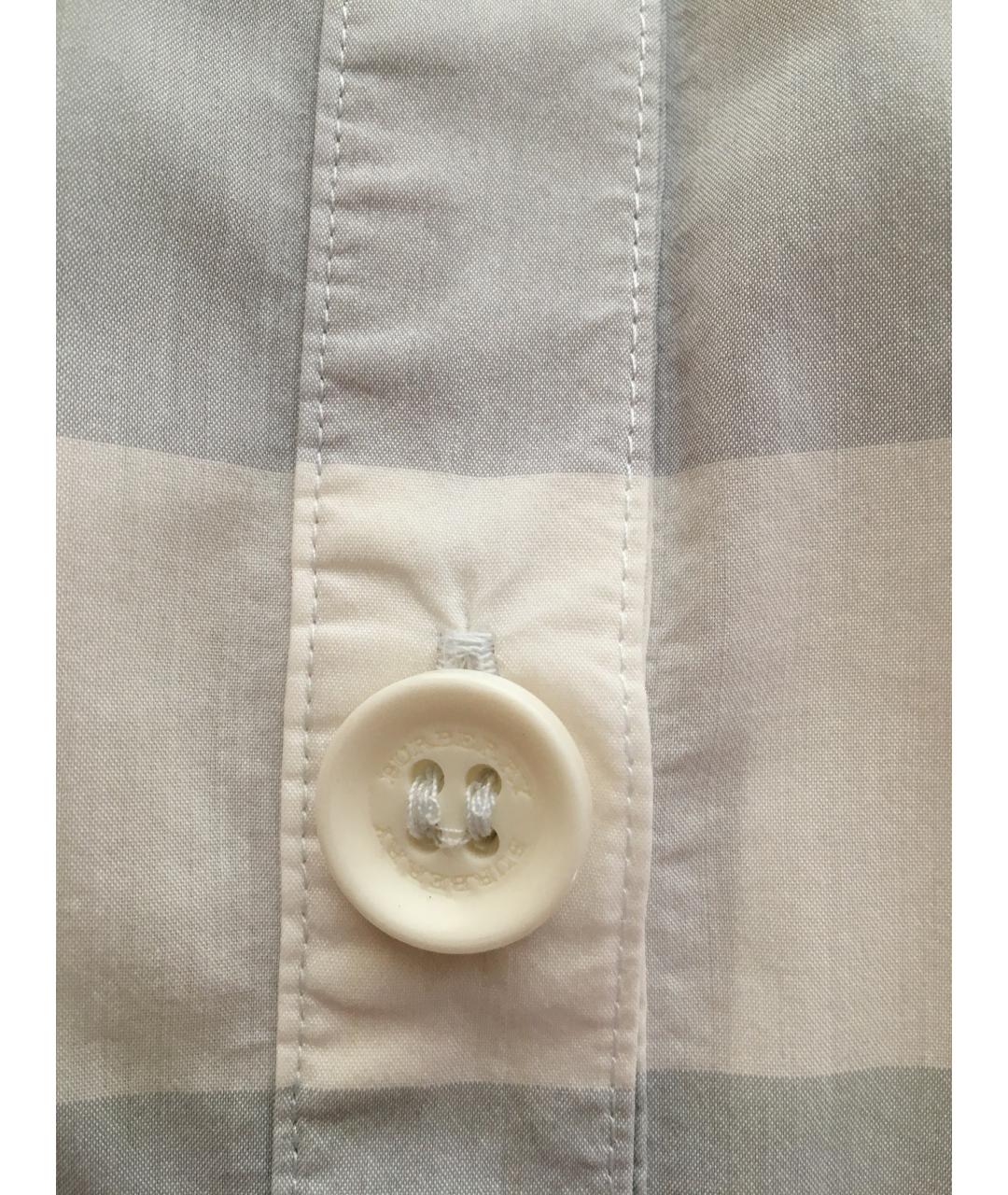 BURBERRY Серая хлопко-эластановая рубашка, фото 7