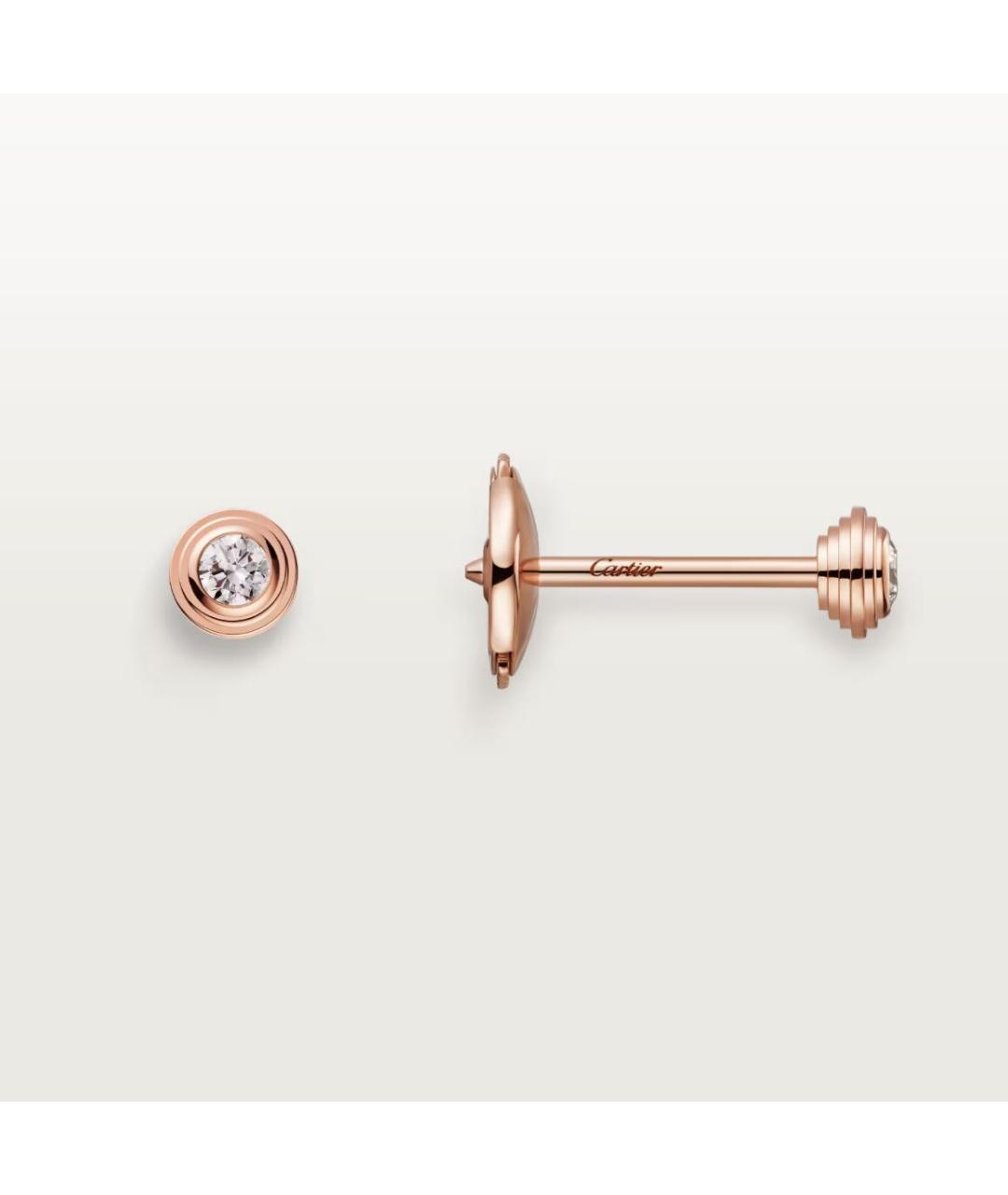 CARTIER Золотые серьги из розового золота, фото 4