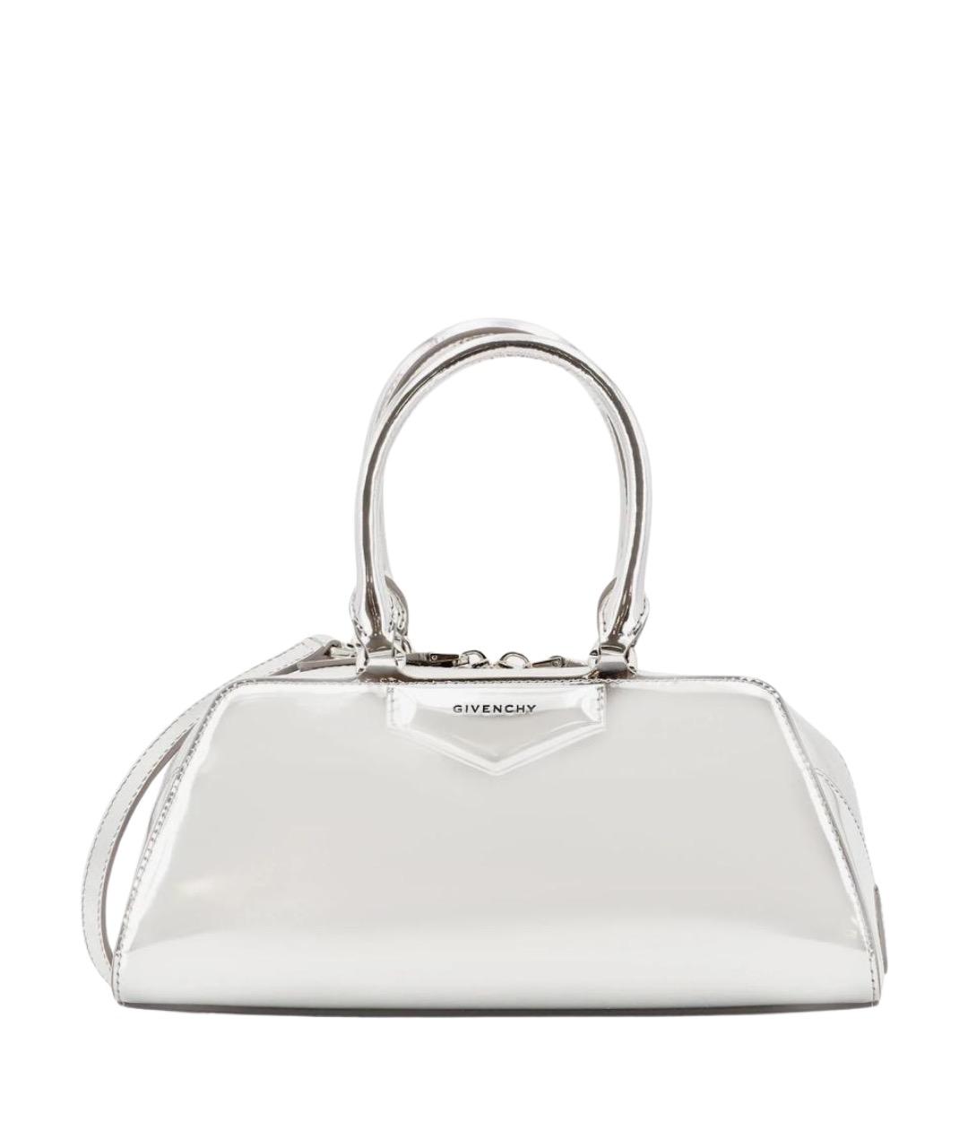 GIVENCHY Серебряная кожаная сумка через плечо, фото 1