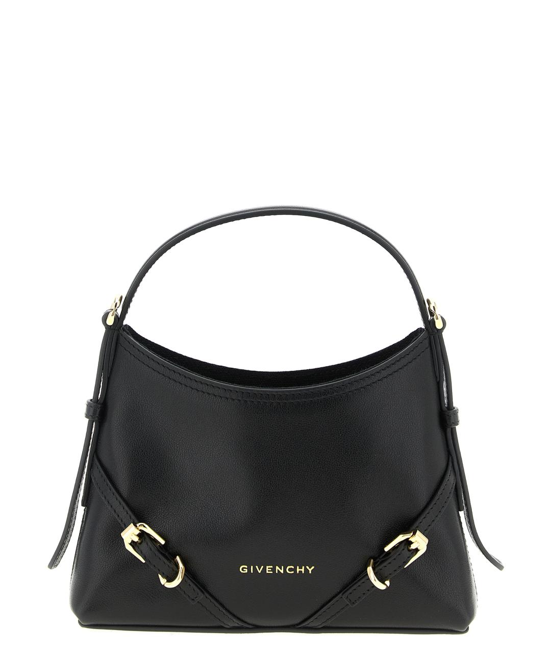 GIVENCHY Черная кожаная сумка с короткими ручками, фото 1