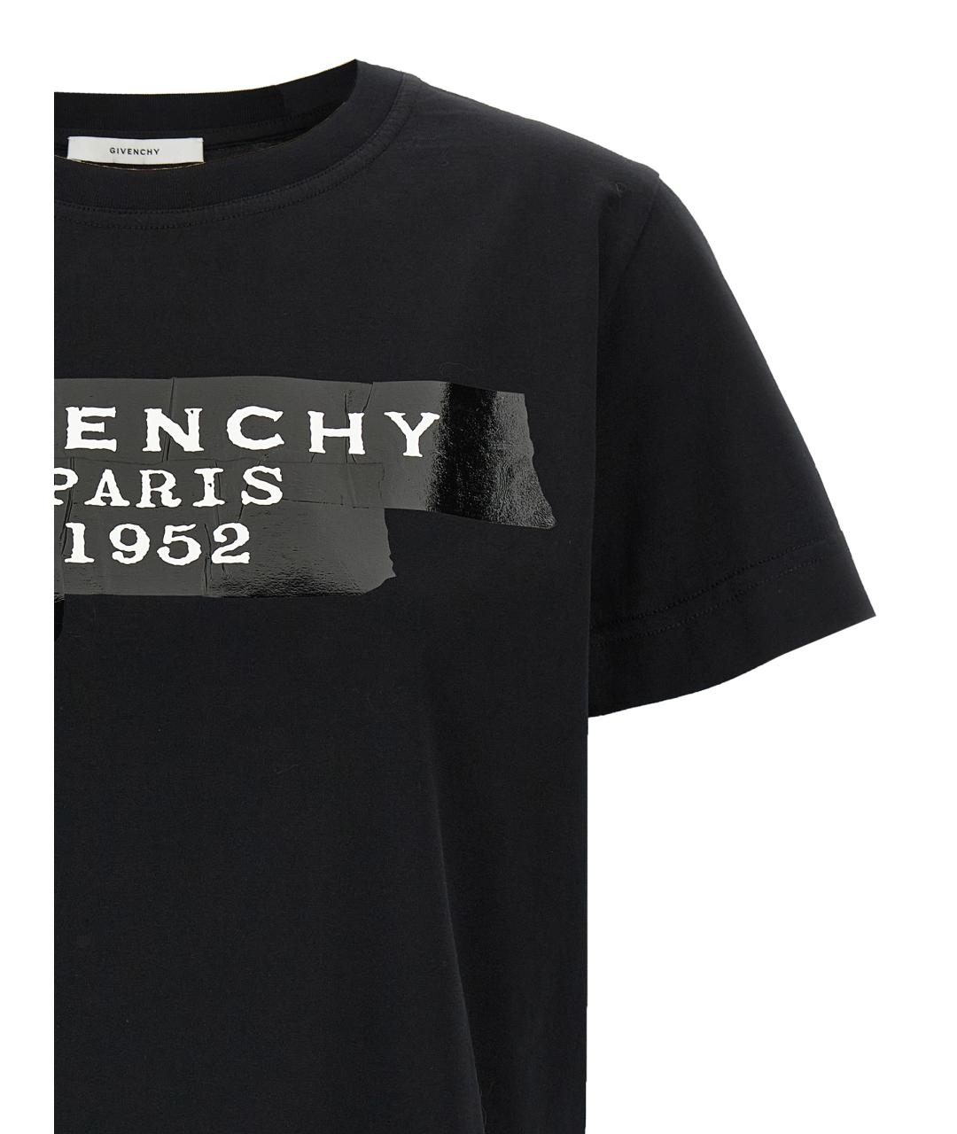 GIVENCHY Черная хлопковая футболка, фото 3