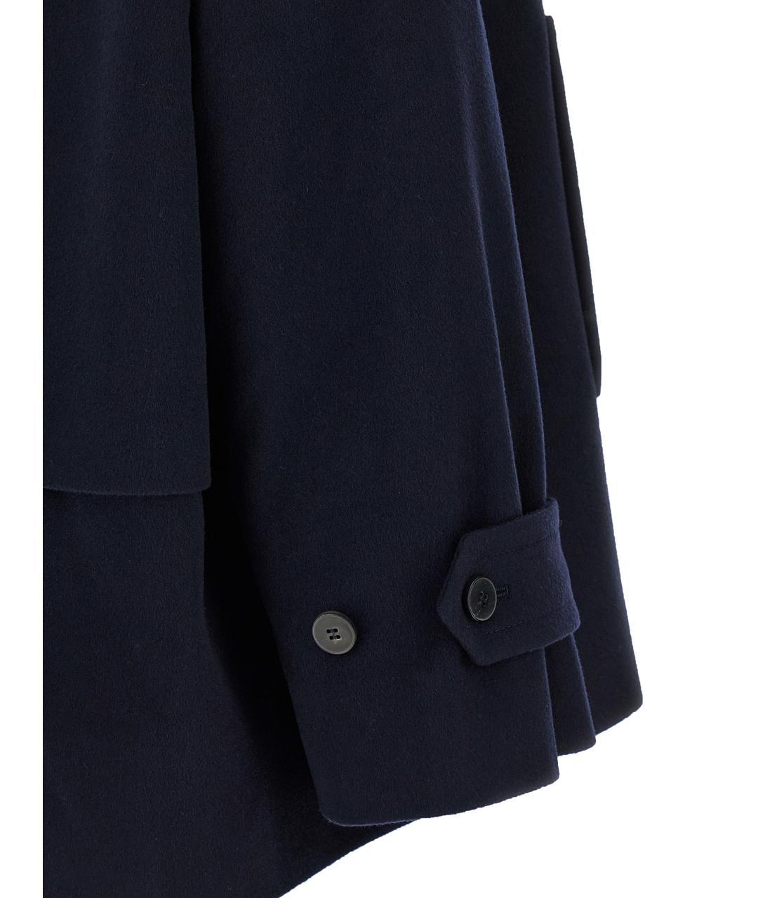 ALBERTO BIANI Синее шерстяное пальто, фото 4
