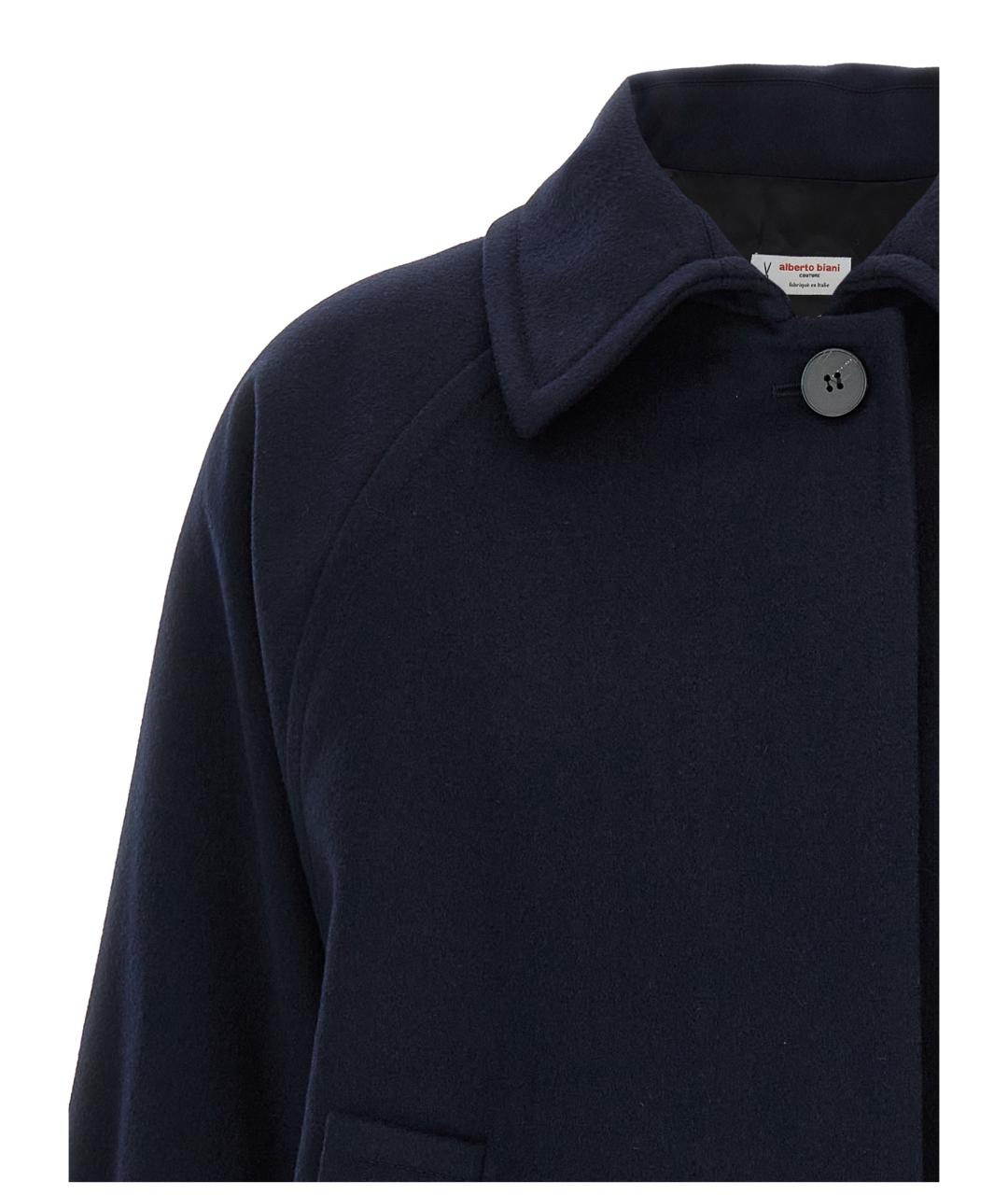 ALBERTO BIANI Синее шерстяное пальто, фото 3