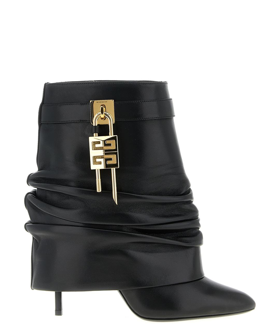 GIVENCHY Черные кожаные ботильоны, фото 1