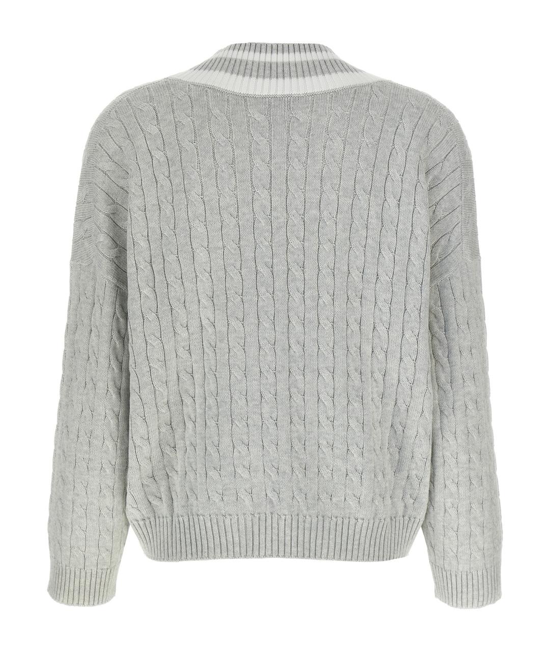 BRUNELLO CUCINELLI Серый хлопковый джемпер / свитер, фото 2