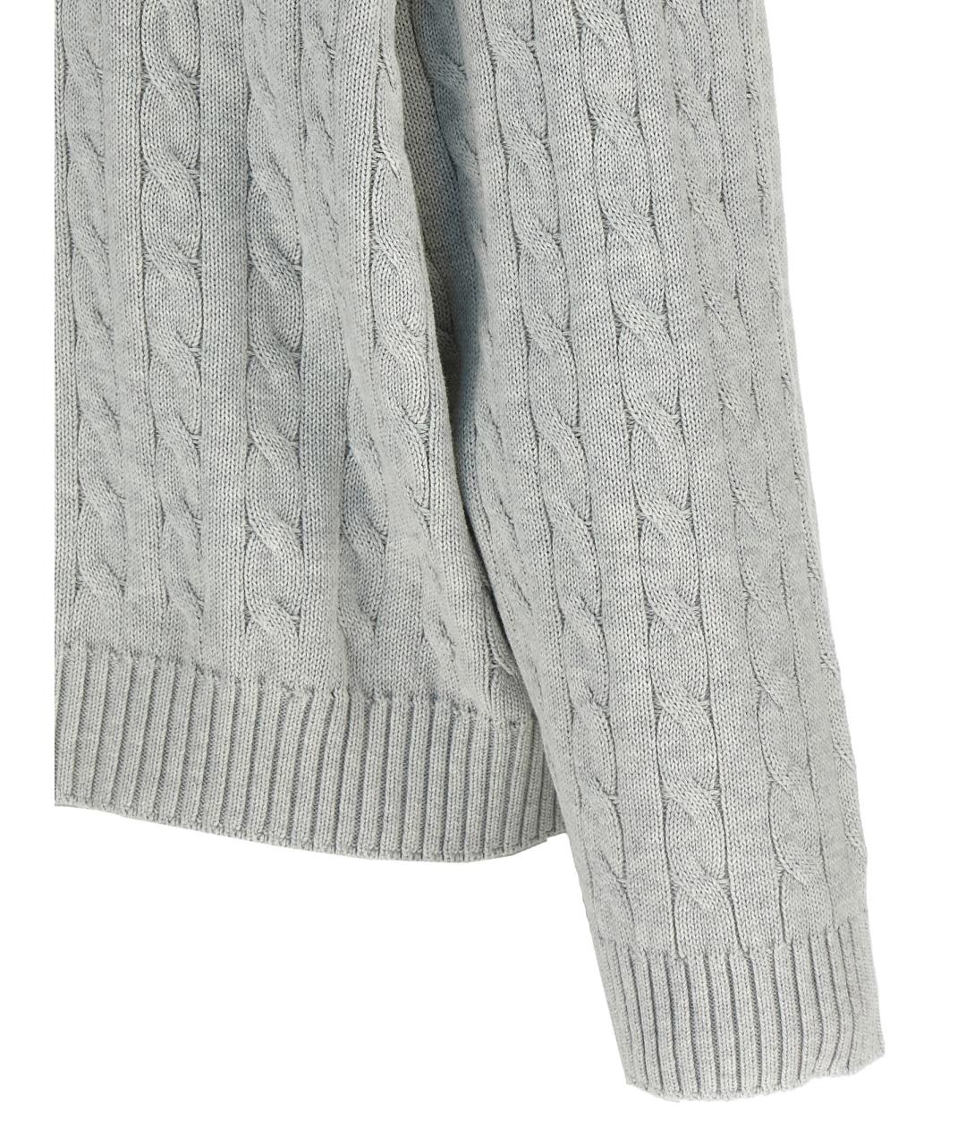BRUNELLO CUCINELLI Серый хлопковый джемпер / свитер, фото 4