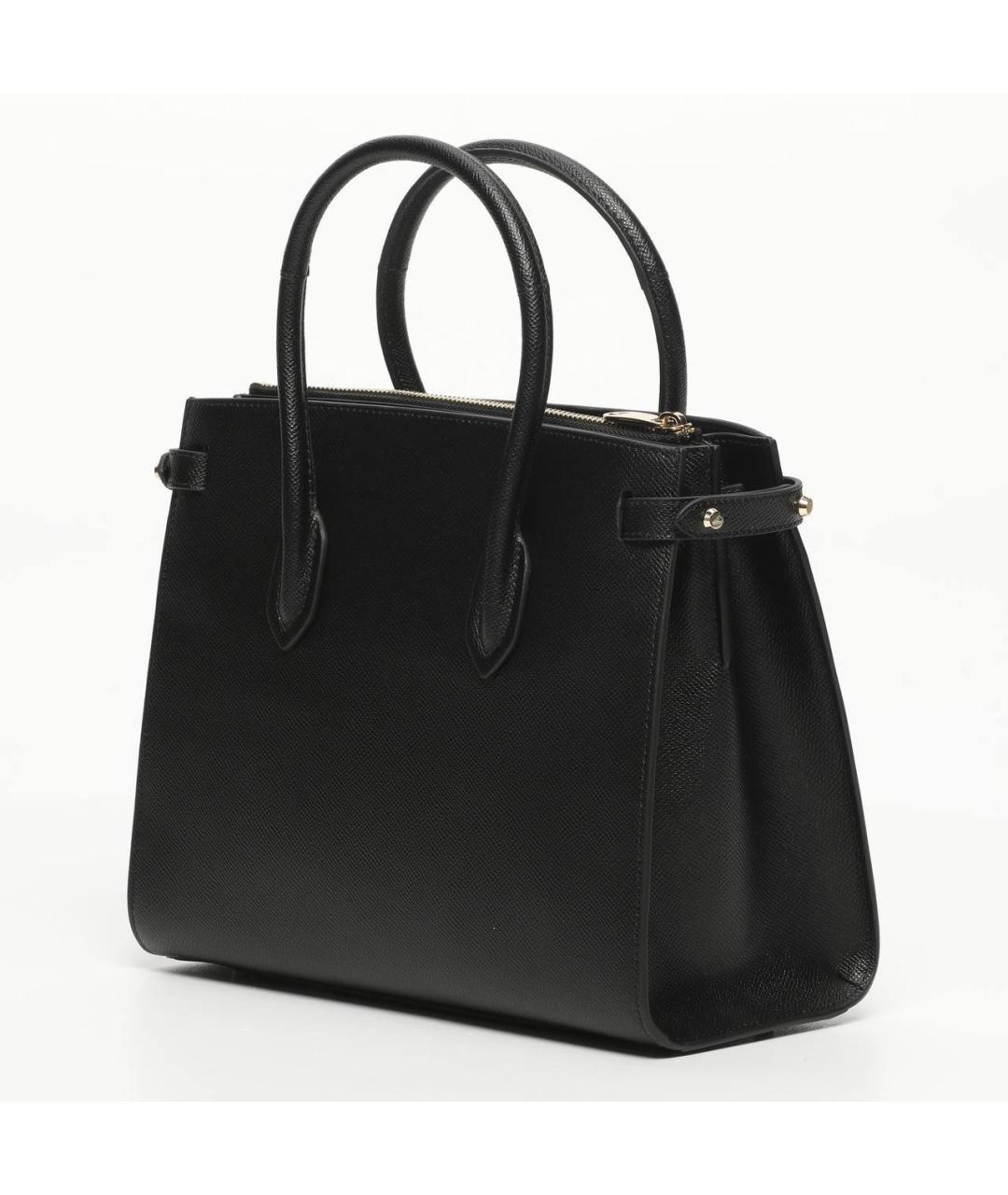 FURLA Черная кожаная сумка тоут, фото 2