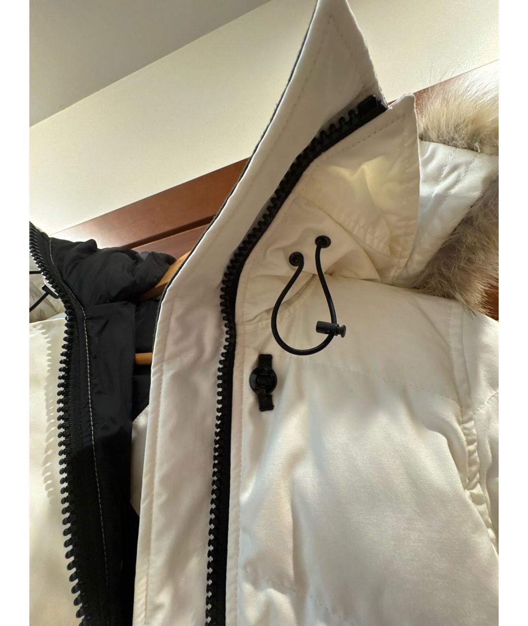 CANADA GOOSE Белый полиэстеровый пуховик, фото 4