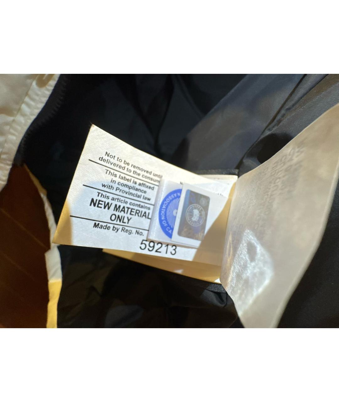 CANADA GOOSE Белый полиэстеровый пуховик, фото 5