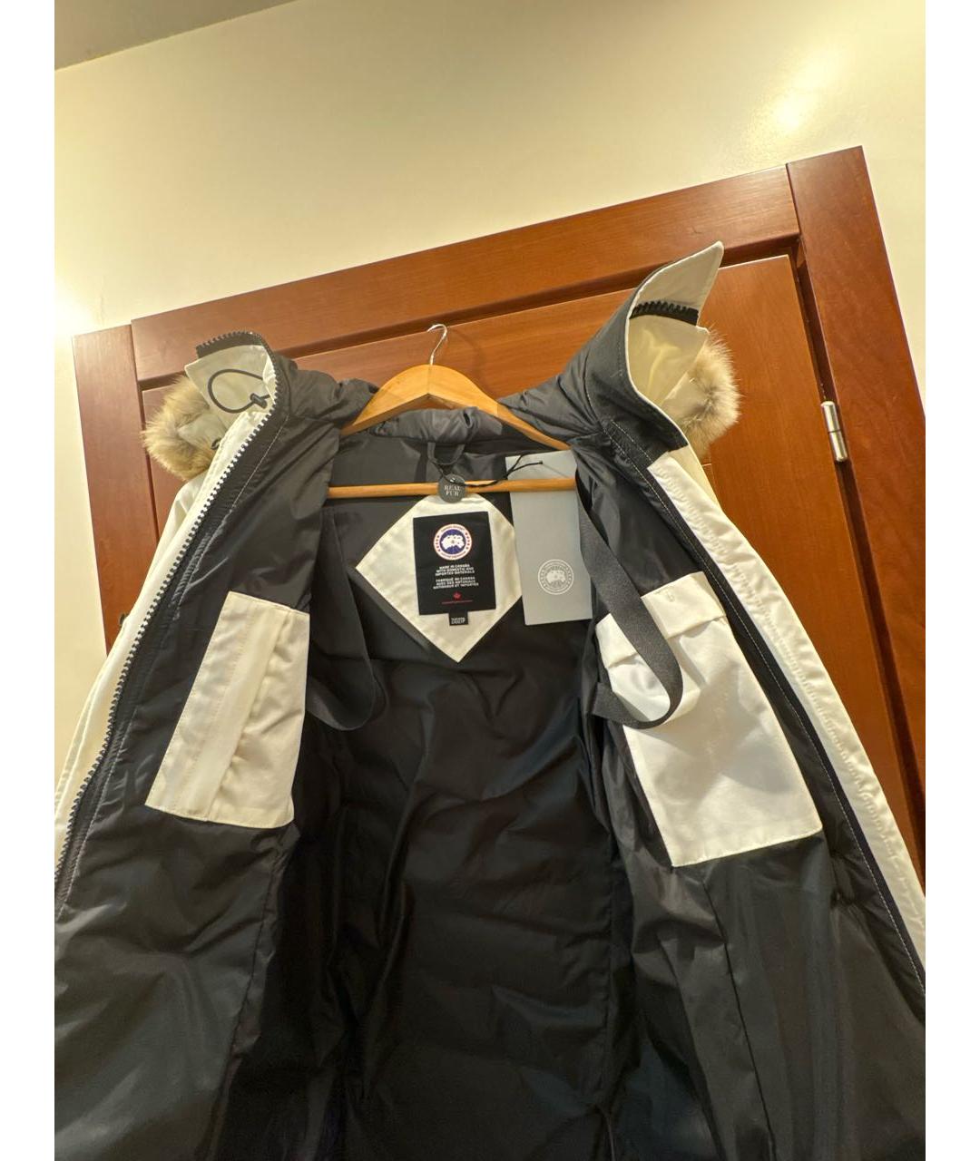 CANADA GOOSE Белый полиэстеровый пуховик, фото 6