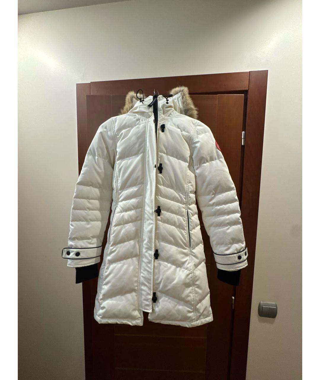 CANADA GOOSE Белый полиэстеровый пуховик, фото 8