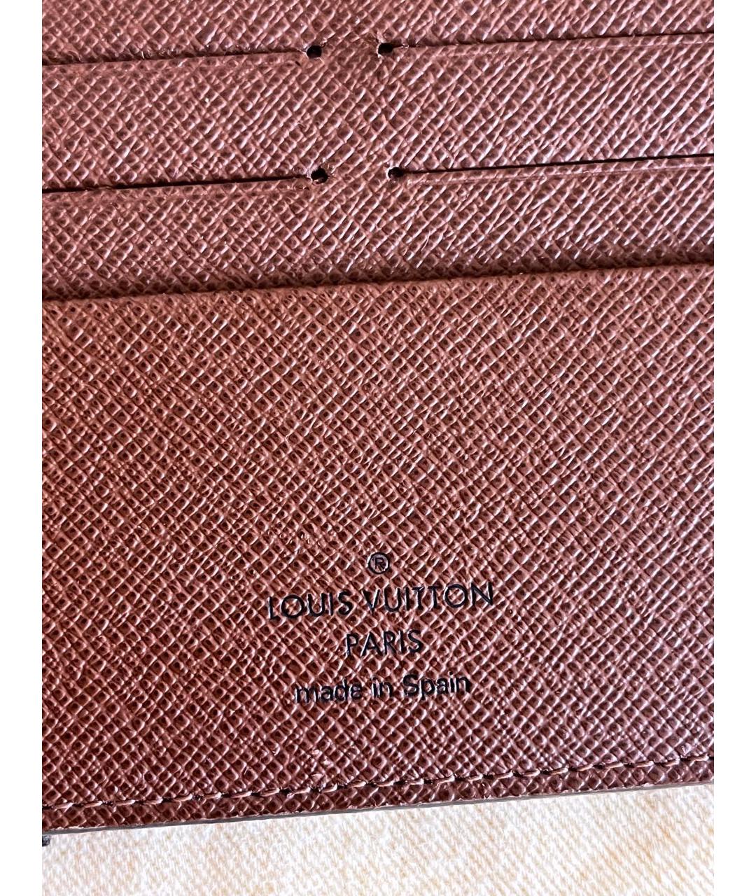LOUIS VUITTON Коричневый кошелек, фото 7