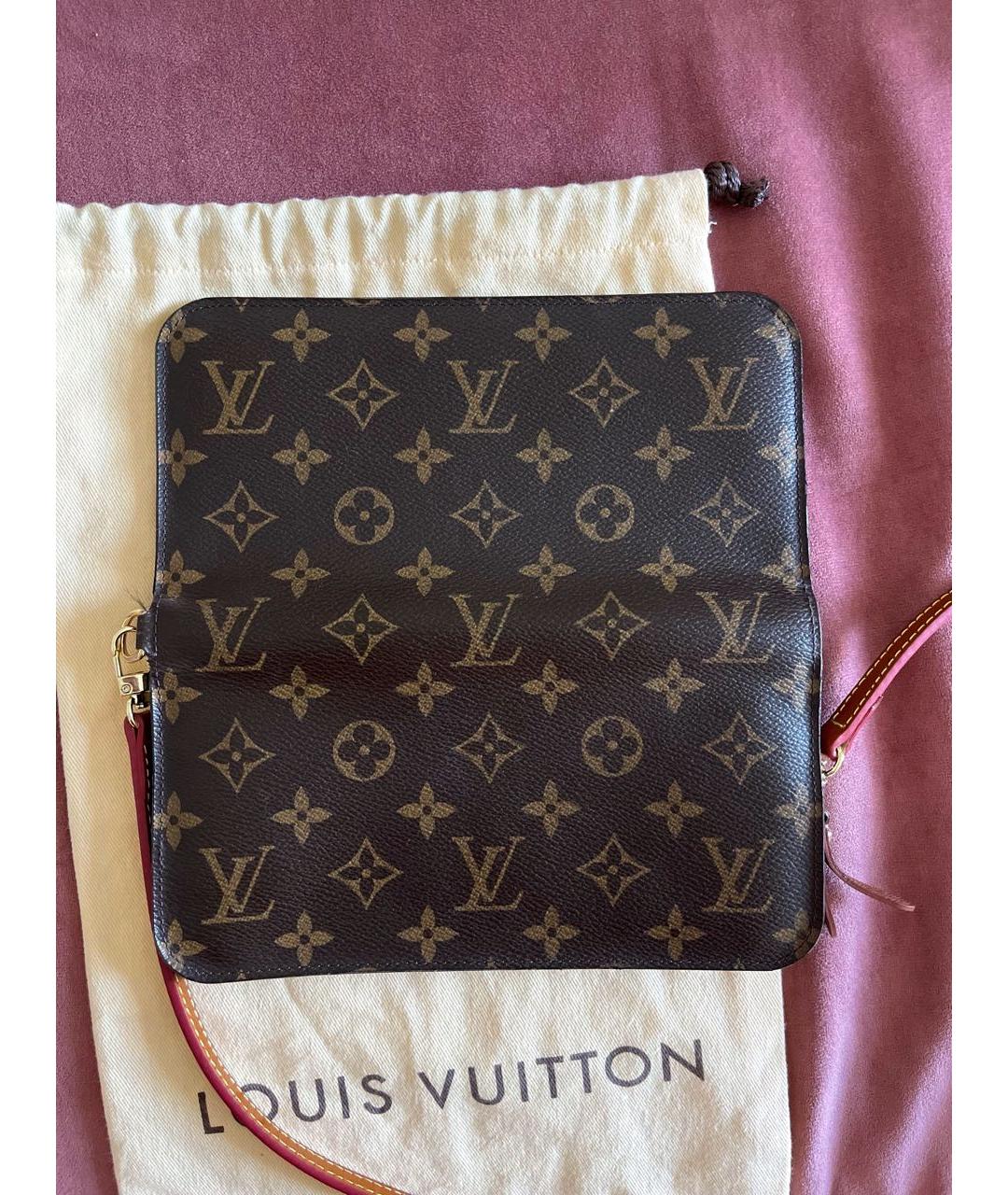 LOUIS VUITTON Коричневый кошелек, фото 5