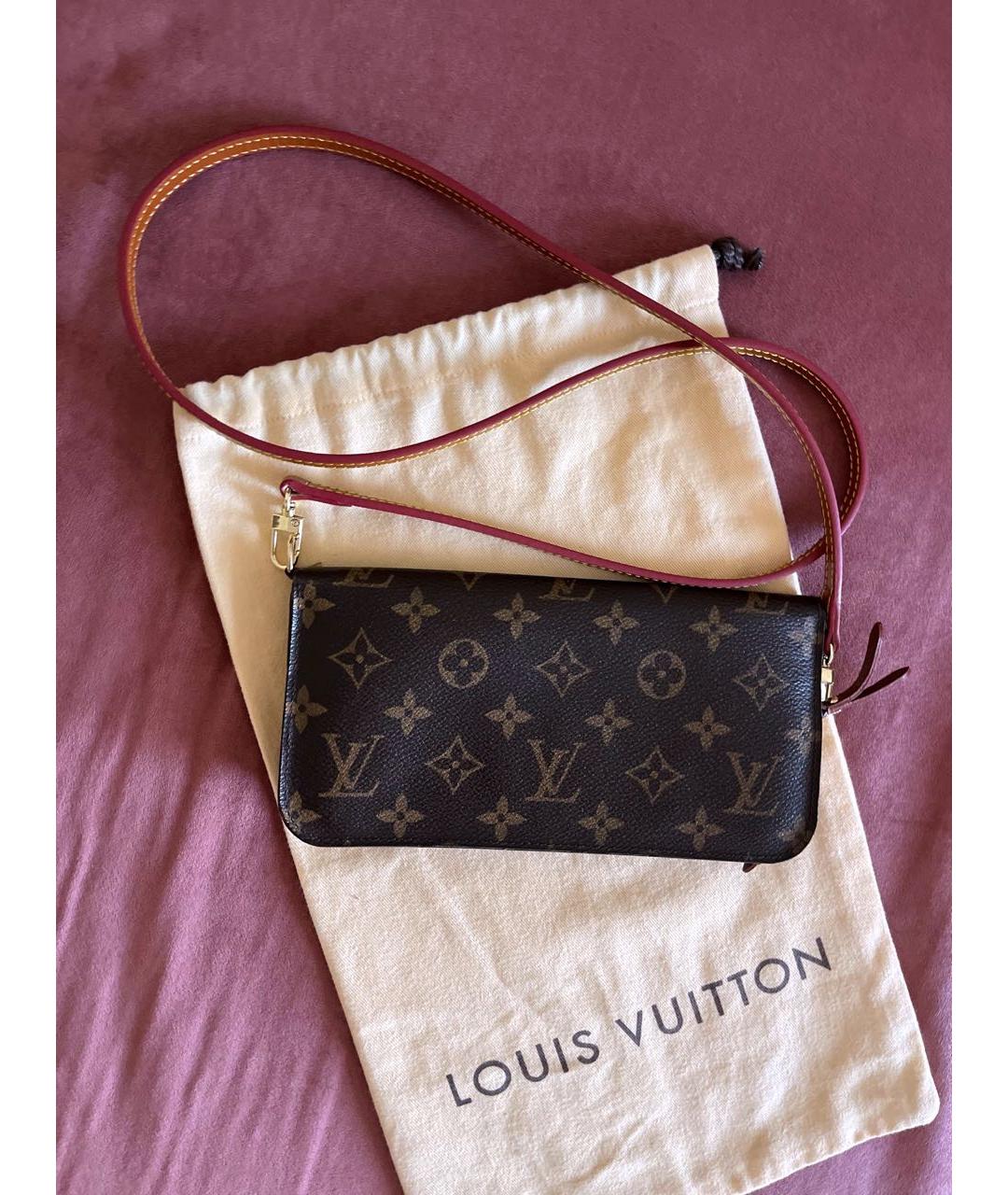 LOUIS VUITTON Коричневый кошелек, фото 2
