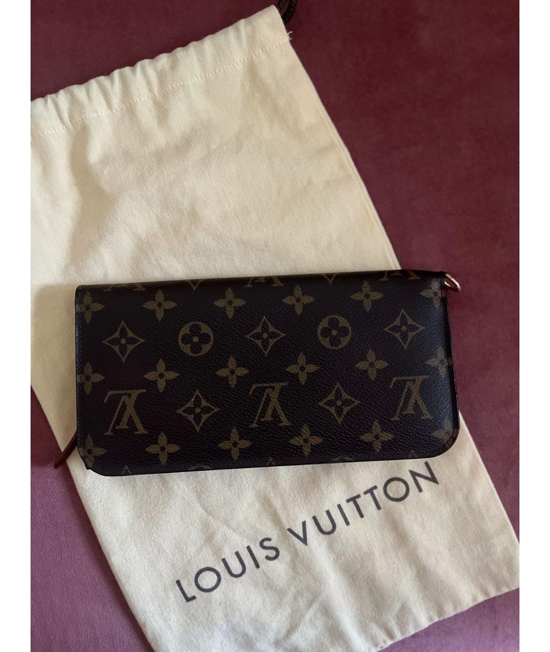 LOUIS VUITTON Коричневый кошелек, фото 9